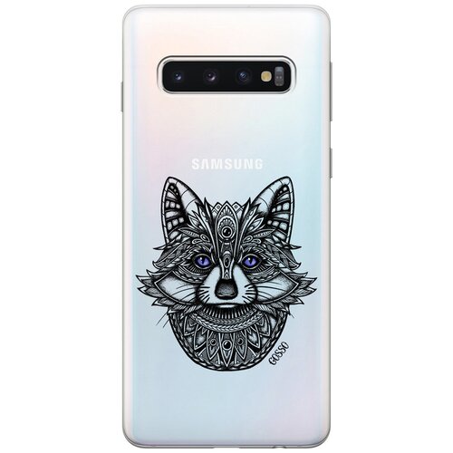 Ультратонкий силиконовый чехол-накладка Transparent для Samsung Galaxy S10 с 3D принтом Grand Raccoon ультратонкий силиконовый чехол накладка transparent для samsung galaxy s21 ultra с 3d принтом grand raccoon