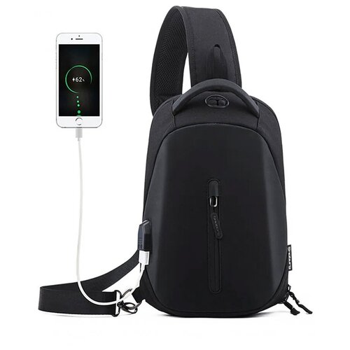 Сумка кросс-боди Snoburg, фактура гладкая, черный