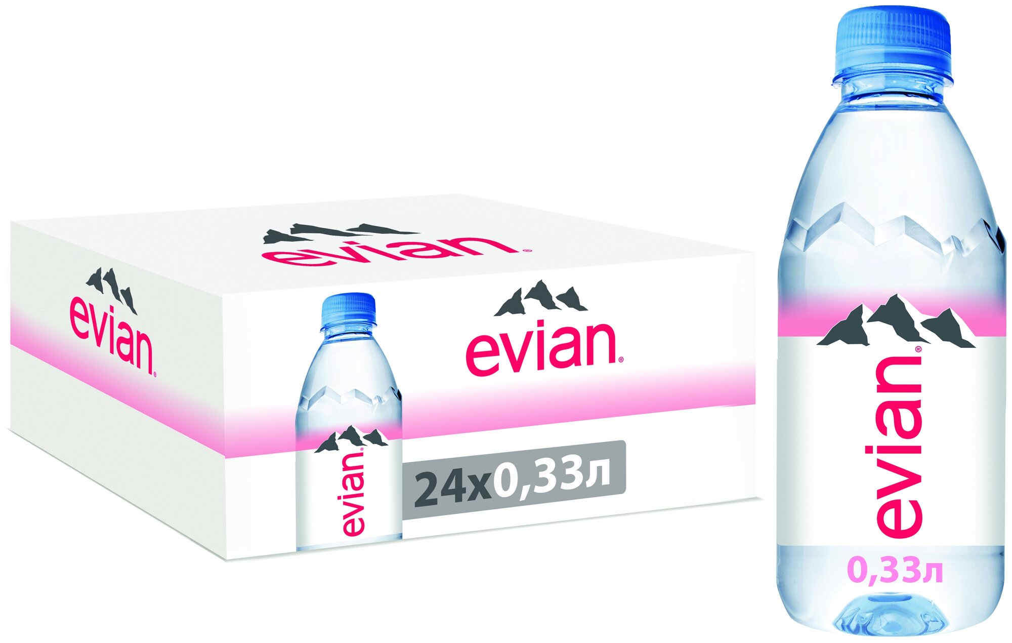 Вода минеральная природная столовая питьевая Evian негазированная ПЭТ