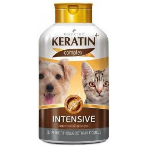 RolfClub KERATIN+ Intensive шампунь для жесткошерстных кошек и собак 450 гр (2 шт) rolfclub keratin shiny шампунь для короткошерстых кошек и собак 450 гр 2 шт