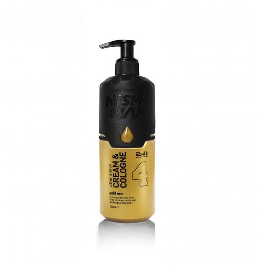 NISHMAN Крем после бритья NISHMAN 04 AFTER SHAVE CREAM COLOGNE 2IN1 GOLD ONE 200 ml — фото 1