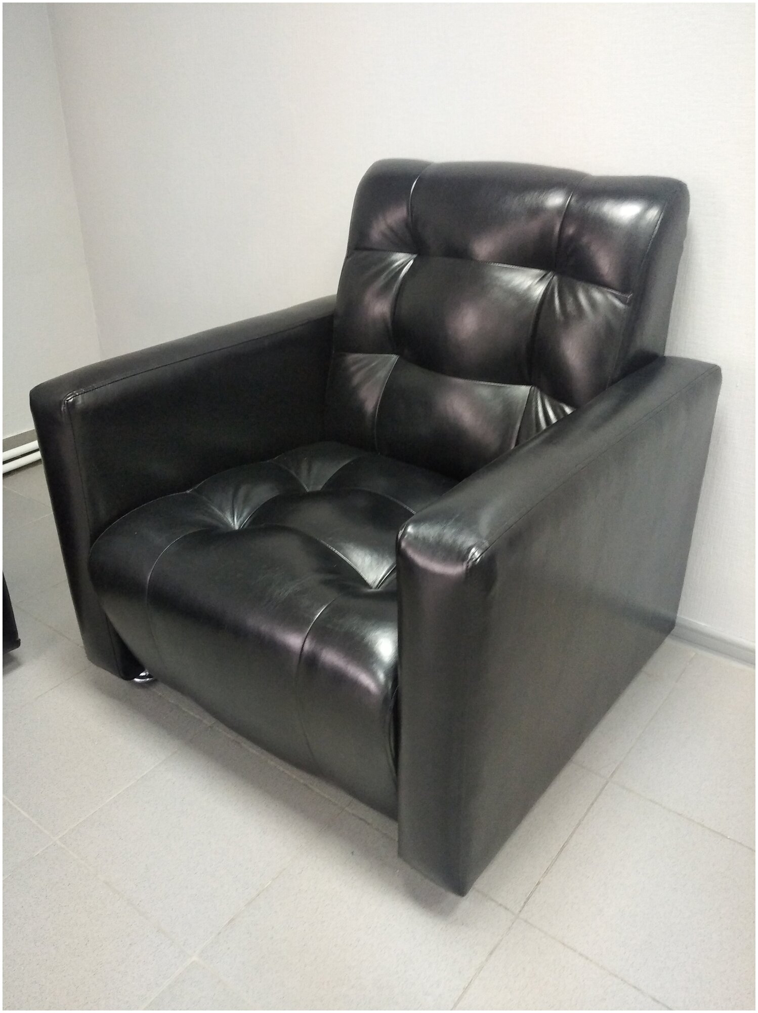 Кресло офисное Канцлер, механизм Нераскладной, 80х82х85 см, чёрное