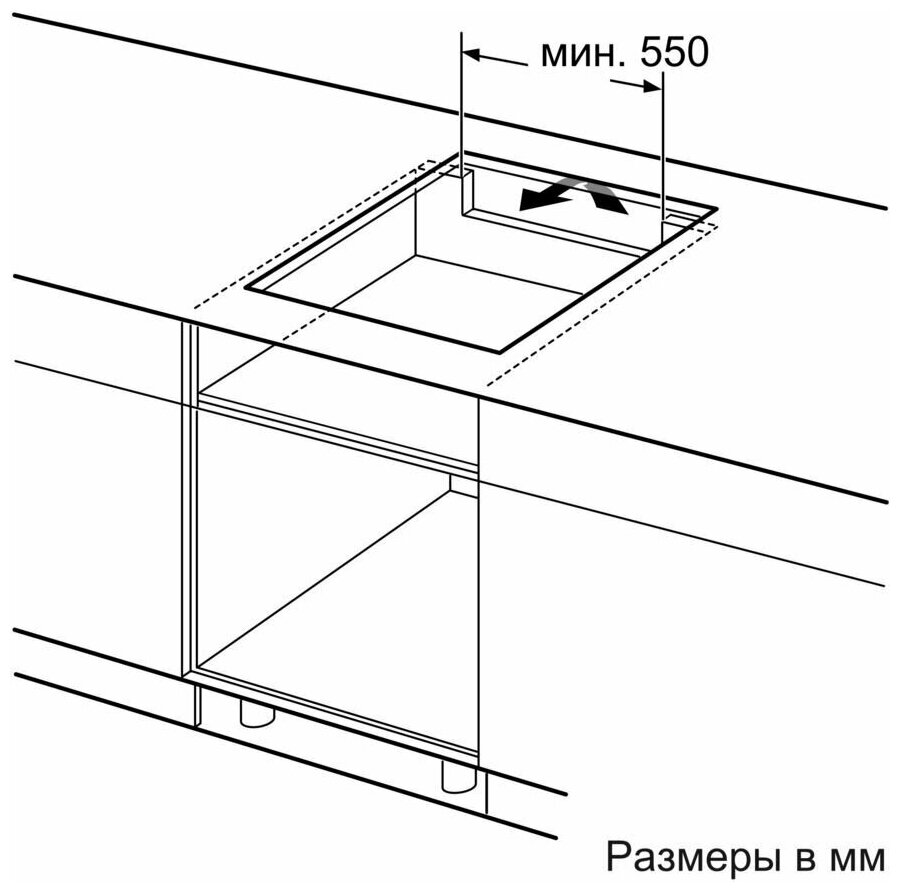 Serie 4, индукционная варочная поверхность, 60 см, стеклокерамика, черная, скошенный фронт, 4 конфорки, две конфорки слева можно объединить в CombiZone, управление TouchSelect, таймер, распознавание н - фотография № 8