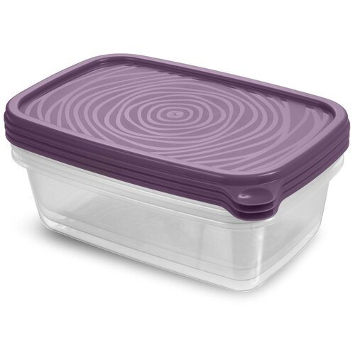 фото Контейнер для продуктов "романо" набор 3 шт.1,6 л фиолетовый martika