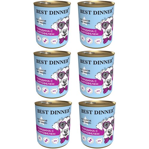 Best Dinner Vet Profi Urinary Exclusive 6шт по 340г говядина консервы для собак