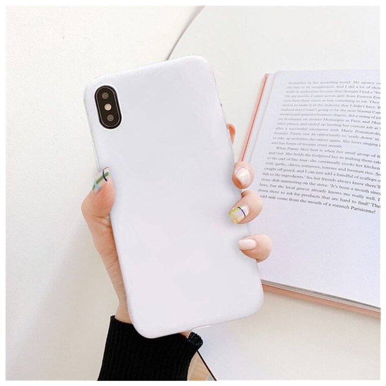 Белого цвета Чехол для iPhone 7/8 силикон/чехол для айфона 7/8 / silicon case