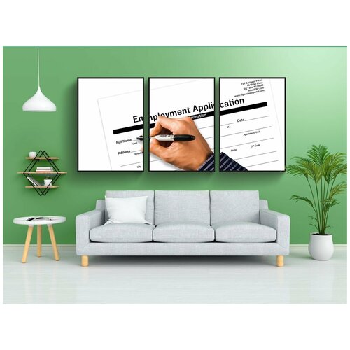 фото Набор модулных постеров для интерьера "приложение, применение, ручка" 60x90 см. в тубусе, без рамки lotsprints