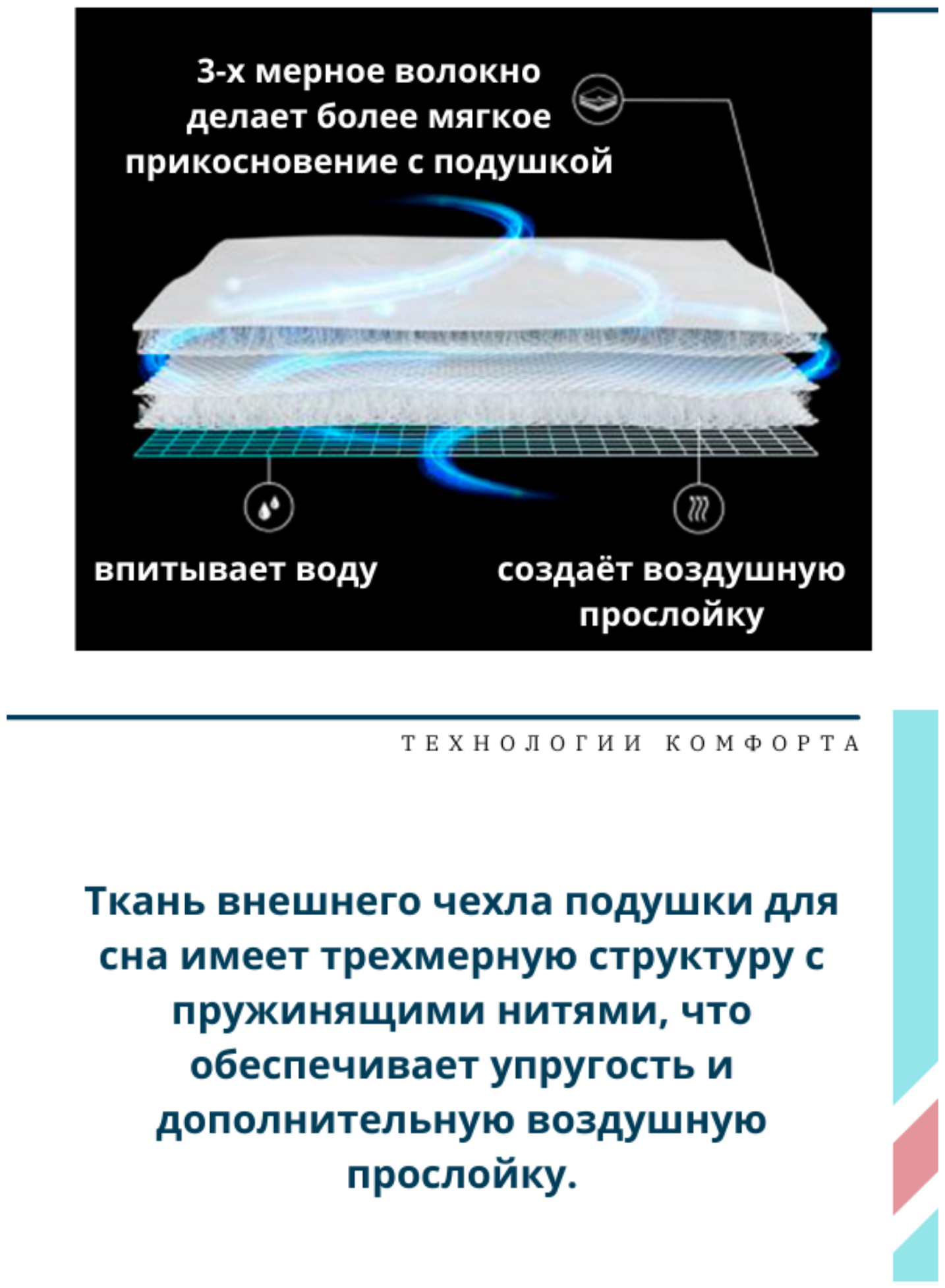 Ортопедическая подушка с эффектом памяти мягкая 40х60х13 см - фотография № 5
