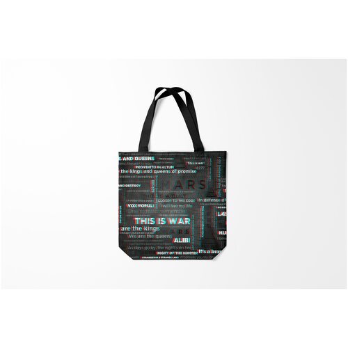 фото Сумка-шоппер / 40х40 см / рок / 30 seconds to mars burnettie