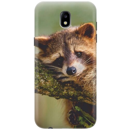 фото Gosso ультратонкий силиконовый чехол-накладка для samsung galaxy j5 (2017) с принтом "задумчивый енот"