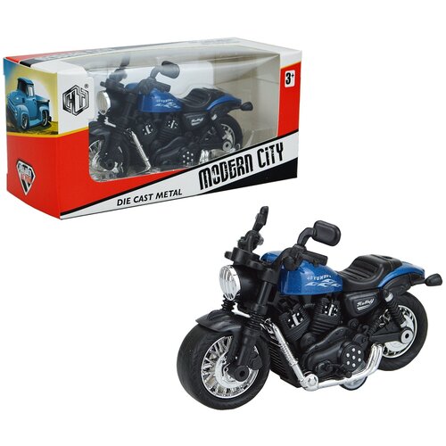 фото Игрушки для мальчиков, мотоцикл, инерционный, сине-черный, размер - 11 х 4 х 7 см yar team