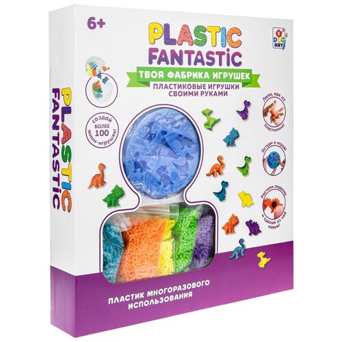 Купить Набор для творчества 1TOY PLASTIC FANTASTIC Т20339 Динозавры-мини