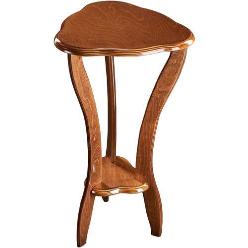 фото Деревянная подставка для цветов - тм-6 цв. "светлый дуб", h=650mm, d=350mm, полка d=300mm аква-сервис