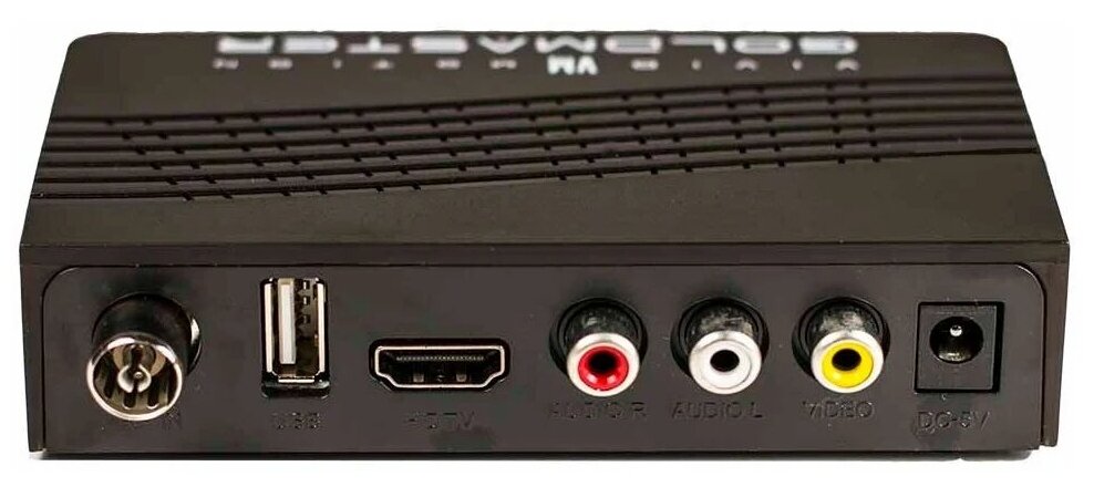 Цифровой ТВ ресивер GoldMaster T-747HD (DVB-T2(антенна), DVB-C(кабельное)/IPTV/YouTube), металлический корпус, дисплей, 2хUSB, поддержка WiFi адаптера