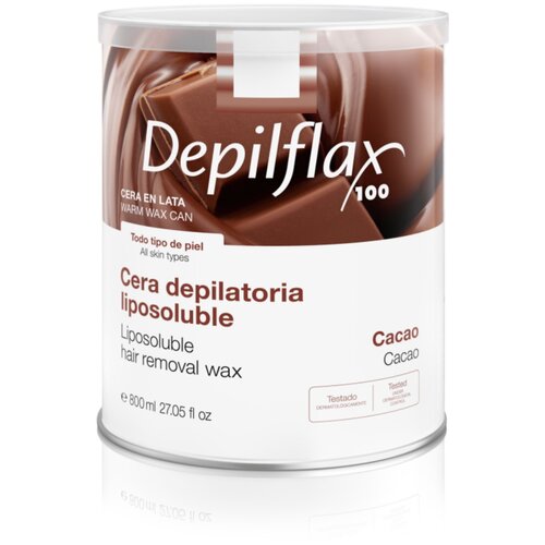 Depilflax Воск Шоколадный в банке 800 мл depilflax воск depilflax cacao liposoluble hair removal wax в картридже шоколадный плотный 110г