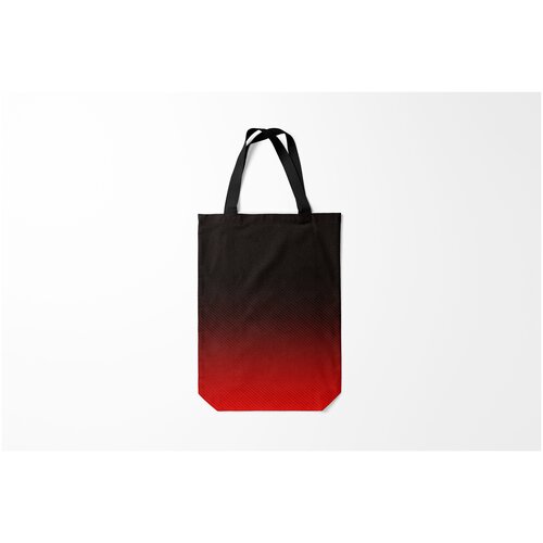 фото Сумка-шоппер / 31х42 см / популярные иллюстрации / текстуры red carbon burnettie