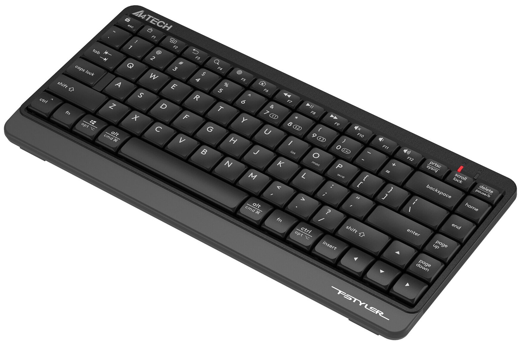 Клавиатура A4Tech Fstyler FBK11 черныйсерый USB беспроводная BTRadio slim