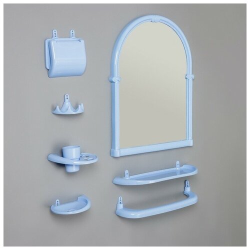 Набор для ванной комнаты Олимпия цвет голубой 2018₽