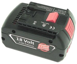 <b>Аккумулятор</b> <b>для</b> <b>BOSCH</b> (p/n: 2607336091, 2607336092, 2607336170, 2607336091, 2607336170 , 2607336235, BAT609, BAT618), 3.0Ah 18V