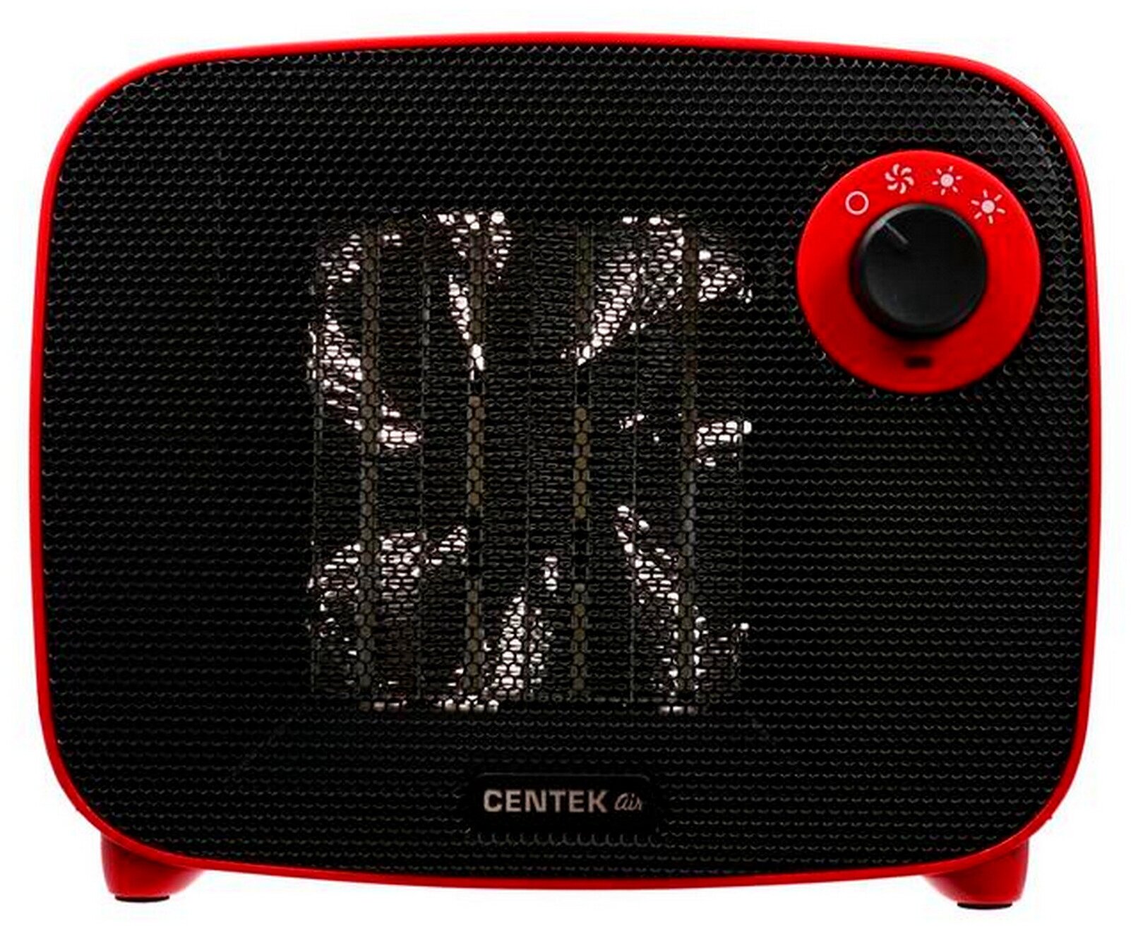 Тепловентилятор CENTEK , 1500Вт, красный, черный - фото №4