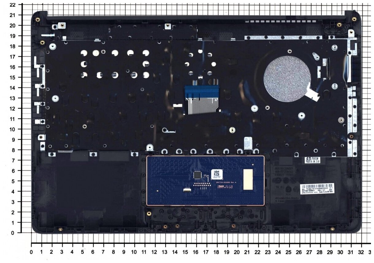 Клавиатура для ноутбука HP ProBook 445 G7 черная c черным топкейсом