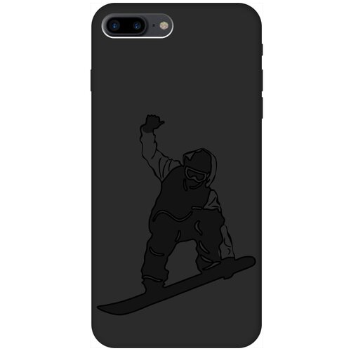 Силиконовый чехол на Apple iPhone 8 Plus / 7 Plus / Эпл Айфон 7 Плюс / 8 Плюс с рисунком Snowboarding Soft Touch черный