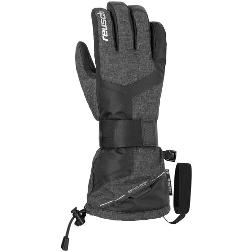 фото Перчатки для сноуборда reusch 2021-22 doubletake r-tex xt black/black melange/silver (inch (дюйм):8.5)