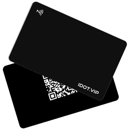 Умная визитка Айдот с NFC и QR-кодом (чёрная)