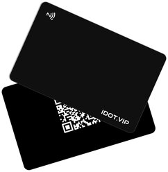 Умная визитка Айдот с NFC и QR-кодом (чёрная)