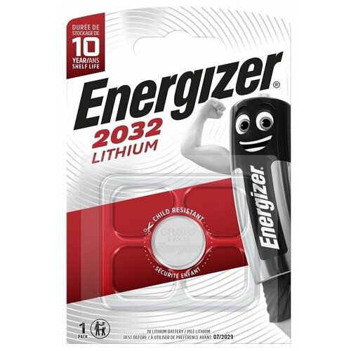 Батарейка Energizer CR2032, 10 уп., в упаковке: 1 шт.