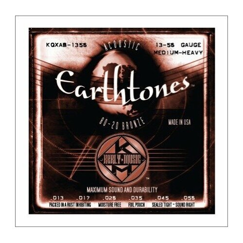 Струны для акустической гитары Kerly Music KQXAB-1356 Earthtones 80/20 Bronze Tempered