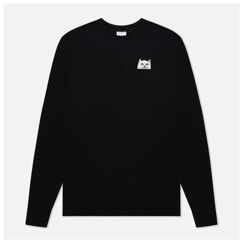 фото Мужской лонгслив ripndip lord nermal pocket чёрный , размер s