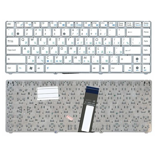 Клавиатура для ноутбука Asus Eee PC 1215 1225C 1225B белая клавиатура для ноутбука asus eee pc 1015px белая