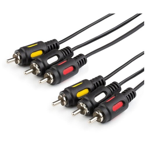 Atcom / Кабель аудио-видео 3RCA - 3RCA 5 m черный AT0713 atcom 3 5 mini jack 3rca at1006 1 м черный