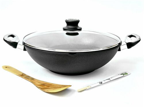 Вок BAF GIGANT Newline Induction с жаропрочной крышкой BAF 32 cm Ø, 10 cm high с двумя боковыми ручками