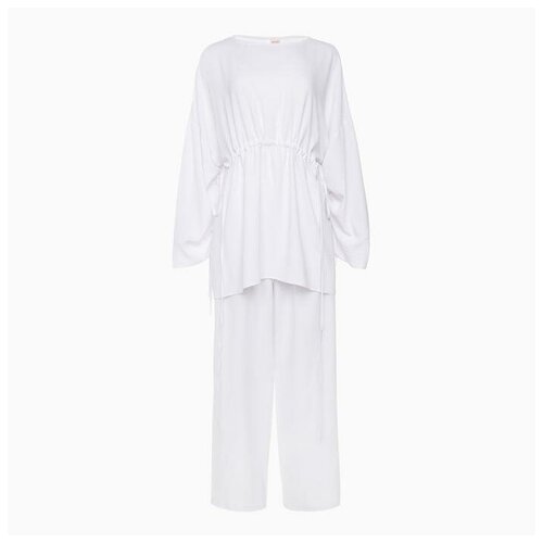 Костюм женский (туника, брюки) MINAKU: Casual Collection цвет белый, р-р 56 (1 шт.)