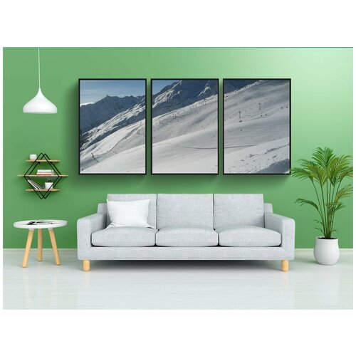 фото Набор модулных постеров для интерьера "зельден, зима, зимние виды спорта" 60x90 см. в тубусе, без рамки lotsprints