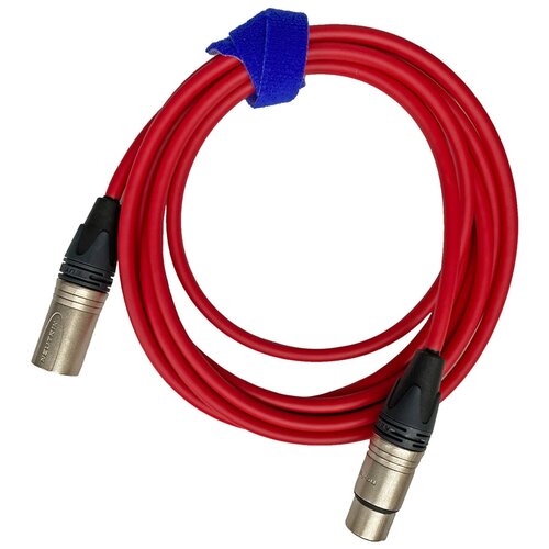 GS-Pro XLR3F-XLR3M (red) 3 кабель микрофонный, длина 3 метра, цвет красный