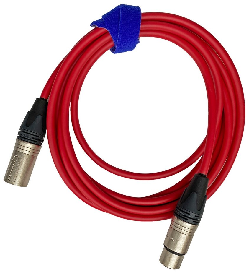 GS-Pro XLR3F-XLR3M (red) 3 кабель микрофонный, длина 3 метра, цвет красный