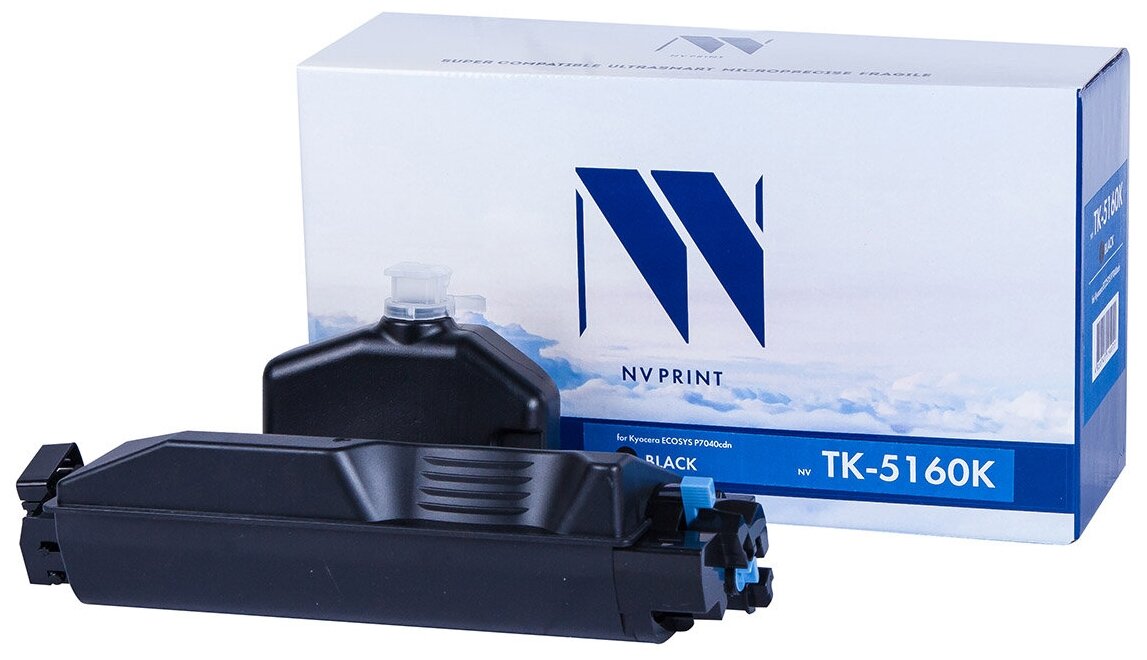 Тонер-картридж NV Print NV-TK5160Bk для для Kyocera ECOSYS P7040cdn, TK-5160K (совместимый, чёрный, 16000 стр.)