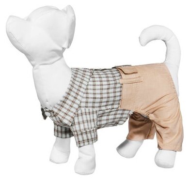 Yami-Yami одежда Костюм для собак с зелёной рубашкой, ХS (спинка 20 см) нд28ос 52052-1, 0,055 кг