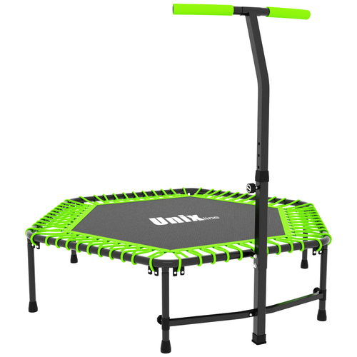 фото Каркасный батут unix line fitness green 130х130х124 см зеленый