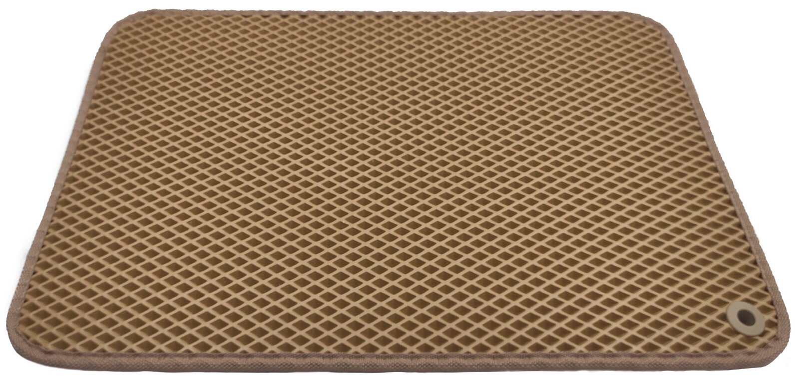 Грязезащитный придверный резиновый коврик в прихожую из EVA для обуви, для ванной, туалета, 0.3 х 0.45 м, бежевый ромб - фотография № 1