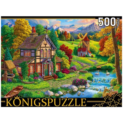 Пазл Konigspuzzle Сказочный домик в горах, ФП500-8049, 500 дет., разноцветный