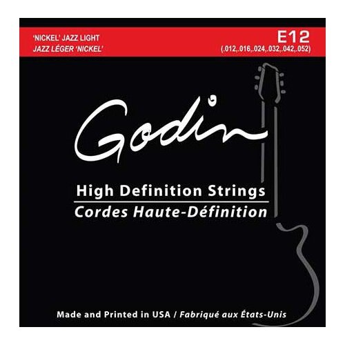 Струны для электрогитары, 12-52, Jazz Light, Godin E-12 033416