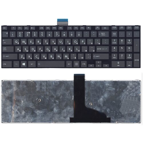 Клавиатура для ноутбука Toshiba L50D-A L70-A S50-A S50D-A S70D-A черная плоский Enter петли для ноутбука toshiba satellite c70 a c75 a s70 a s75 a