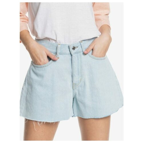 фото Женские джинсовые шорты quiksilver the denim short, цвет голубой, размер xs