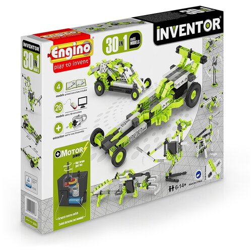 конструктор engino inventor pico builds 0431 автомобили 50 дет Конструктор ENGINO Inventor Motorized 3030 30 Models Set, 120 дет.