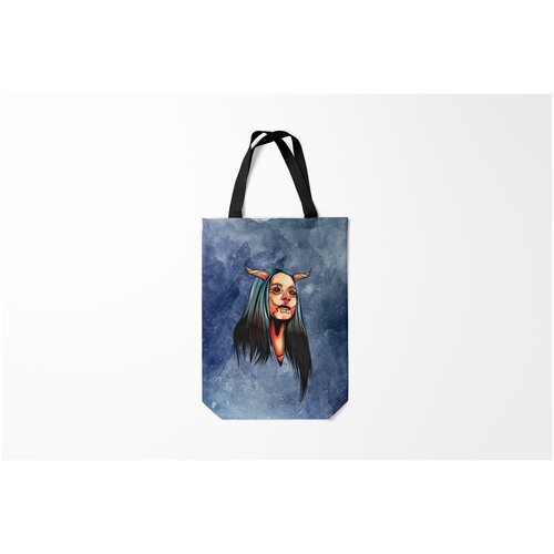 фото Сумка-шоппер / 31х42 см / популярные иллюстрации / монстры привидения и дьяволы демоница burnettie