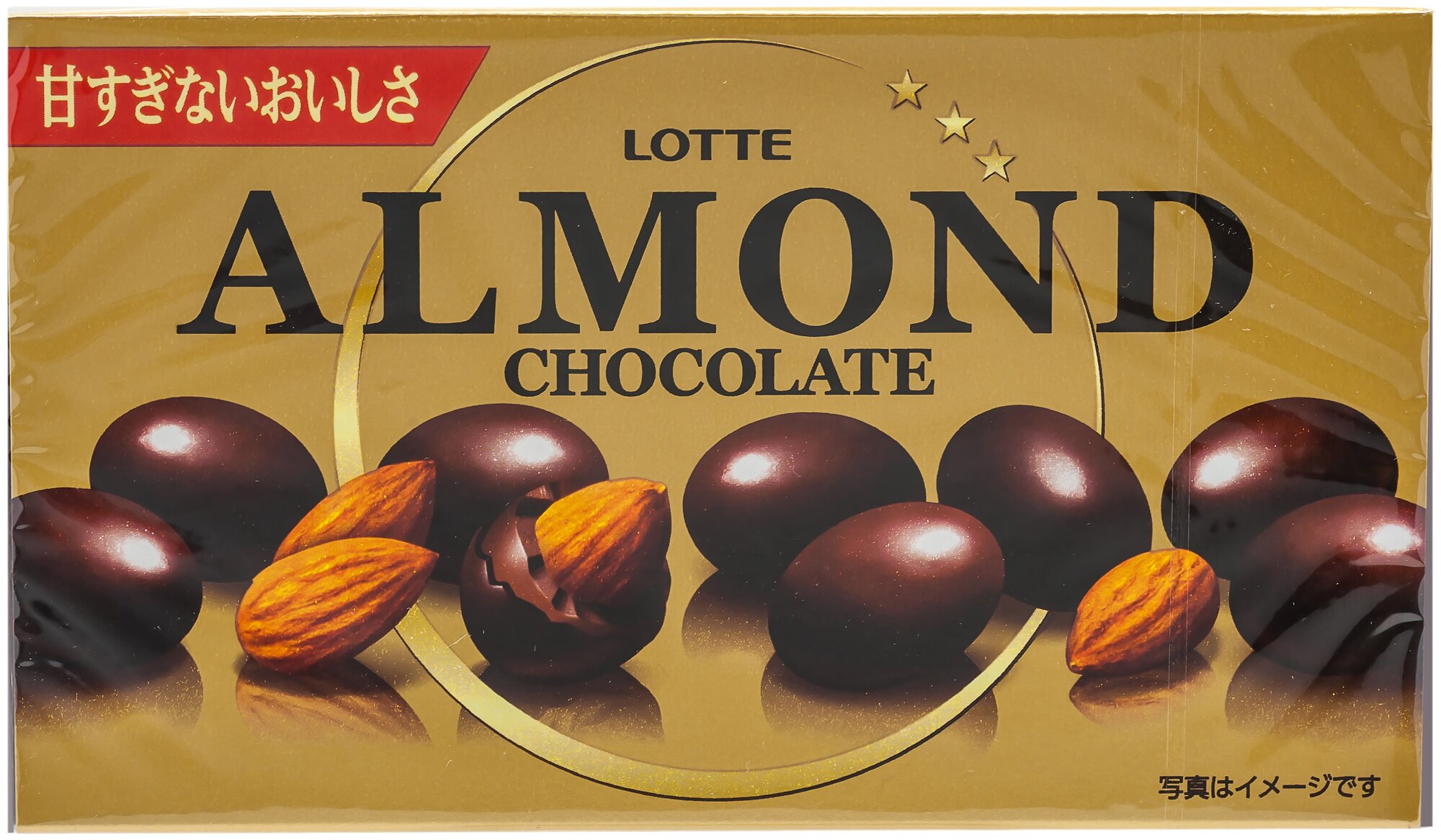 Lotte ALMOND Целый Миндаль в молочном шоколаде, картонная коробка, 86 гр. Япония